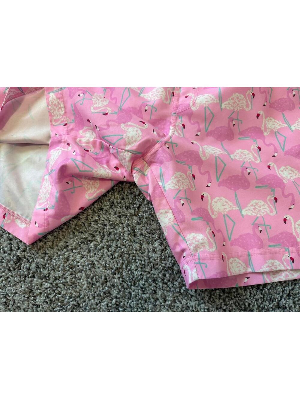 Matilda Jane Enchanted Garden Flamingo Swim Trunks Men's Size XXL - Picture 5 of 10